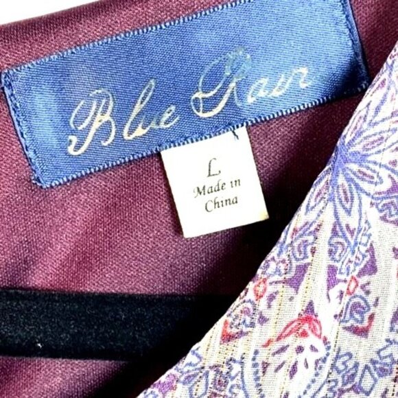 Blue Rain Women's Boho Dress With Drawstring Waist & Ruffled Hem Size L - Picture 4 of 7